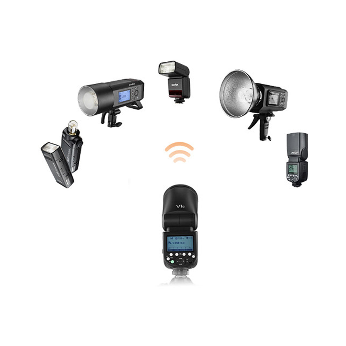 Godox V1-N V1 V1Pro Nikon Flash Pro 1.5 sec Recycle Time 1/8000 HSS 480 Full Power Shots 2600mAh Lithium Battery for Nikon Cameras Round Head Flash