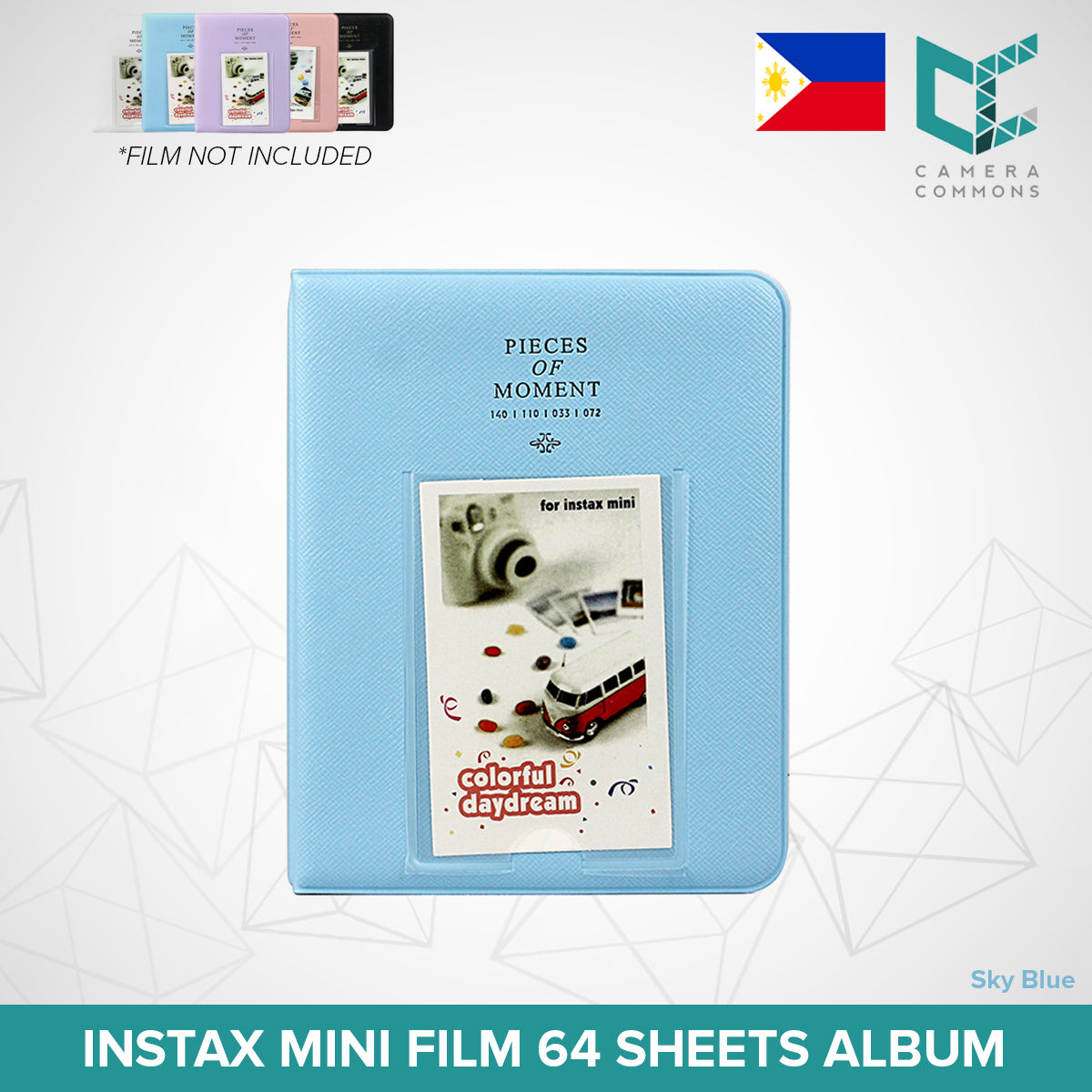 Photo Album Pieces of Moment/Memories 64 Pockets Slots Plain Color for Fujifilm Instax Mini Film