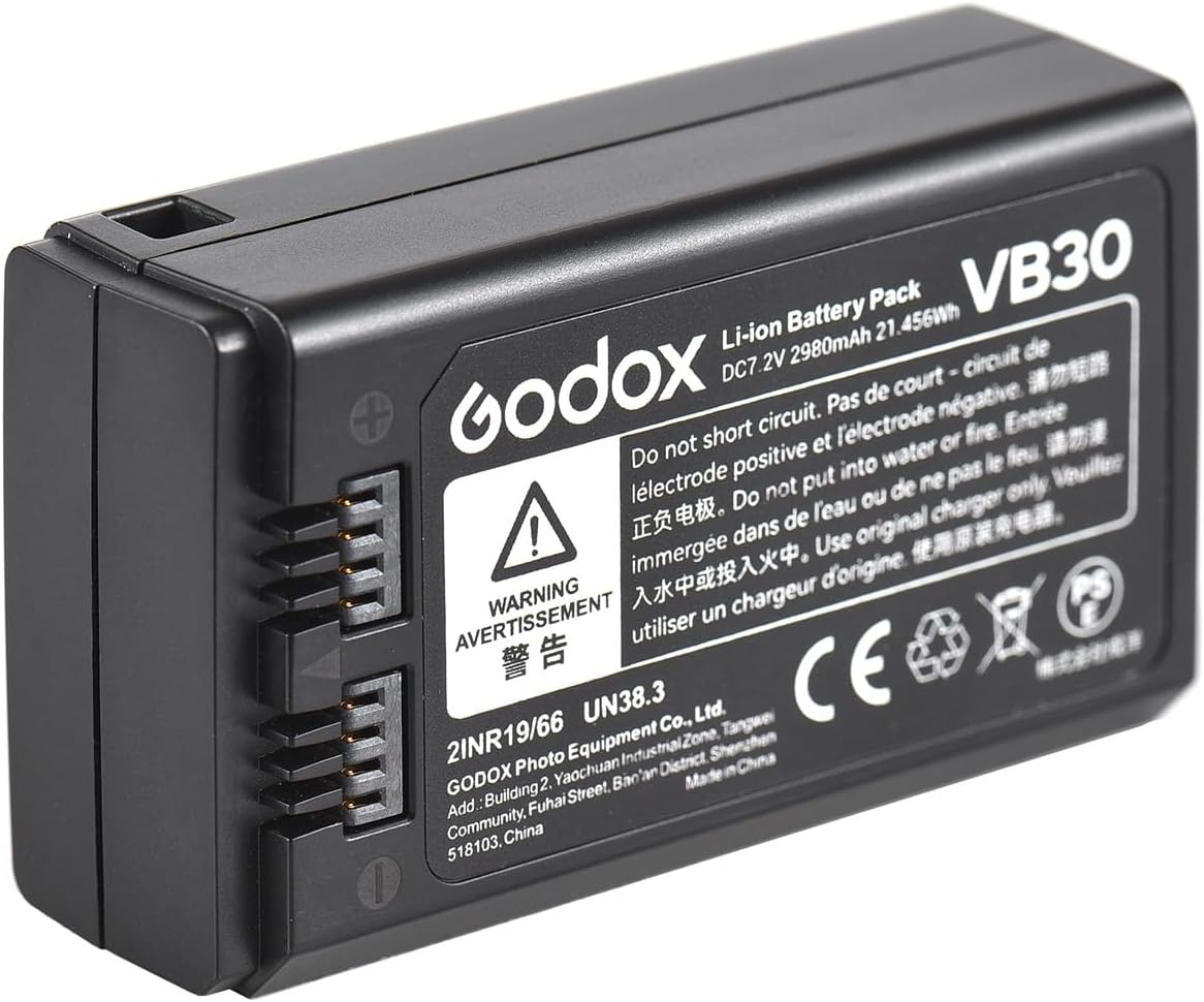 Godox VB30 Battery 7.2V 2980mAh Rechargeable Li-ion for V1 Pro Series Flash Speedlite Accessory