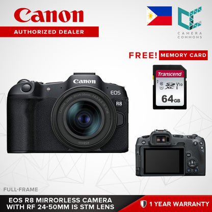 Canon EOS R8 Mirrorless Camera Full-Frame CMOS Sensor with RF 24-50mm f/4.5-6.3 IS STM Lens
