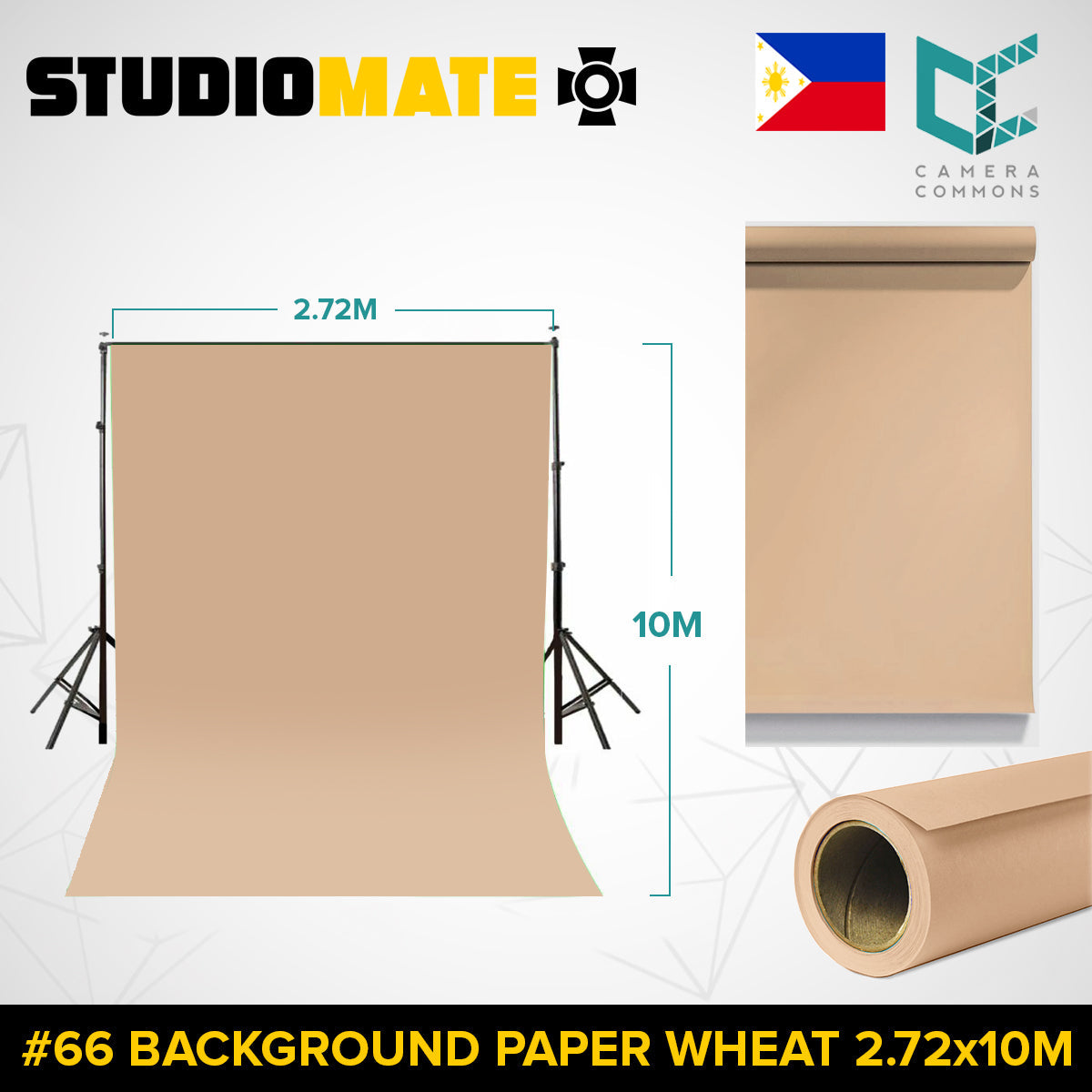 Studiomate Seamless Photography Videography Backdrop Background Paper 2.72x10m / 8.92x32 ft Studio Equipment