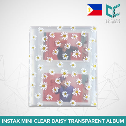 Photo Album 64 Pockets Slots Clear Transparent Daisy Plastic for Fujifilm Instax Mini Films