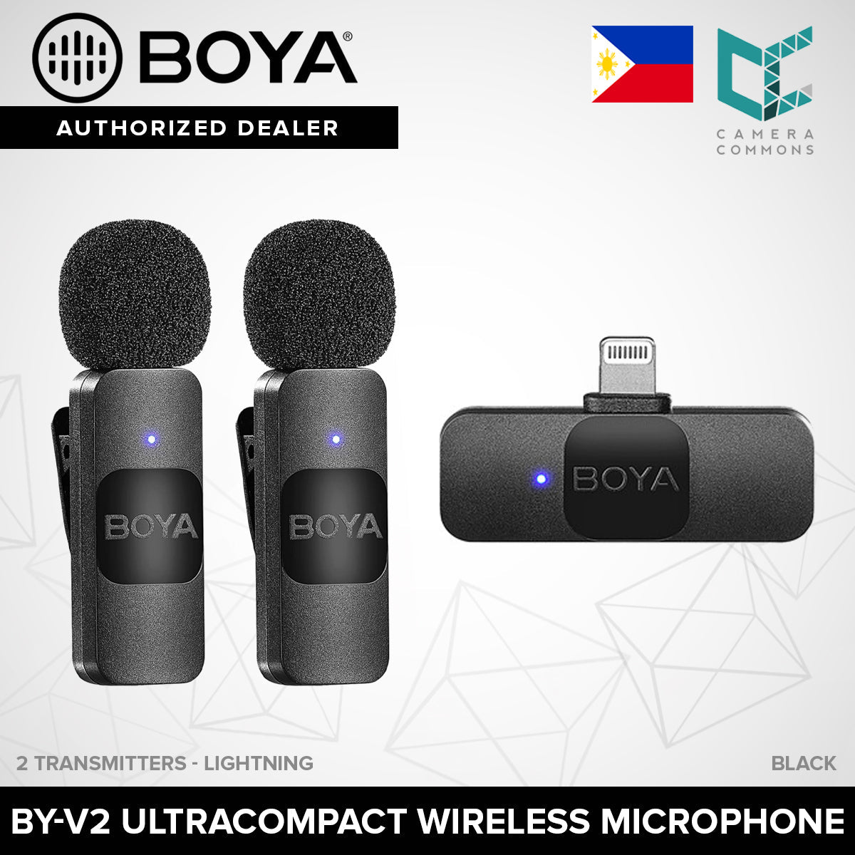 BOYA Ultracompact 2 Person Wireless Microphone System for Smartphone BY-V1 BY-V2 BY-V10 BY-V20