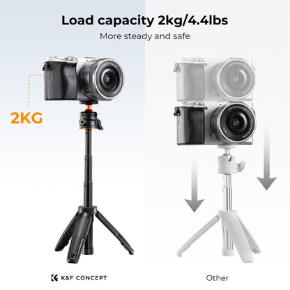 K&F Concept MS02 MS09 13.4'' 34cm Phone Tripod Desktop Stand Selfie Stick with Bluetooth Remote Control
