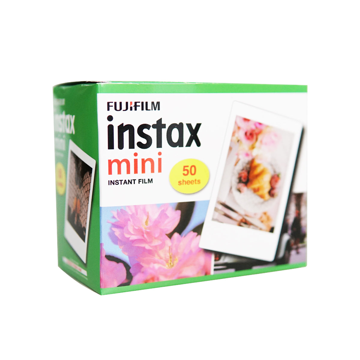 FUJIFILM Instax Mini Glossy Plain Instant Film (50 Sheets)