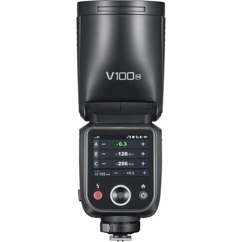 Godox V100 Flash for Nikon i-TTL 100W Round Head Design LED Touch Screen Controls V100N
