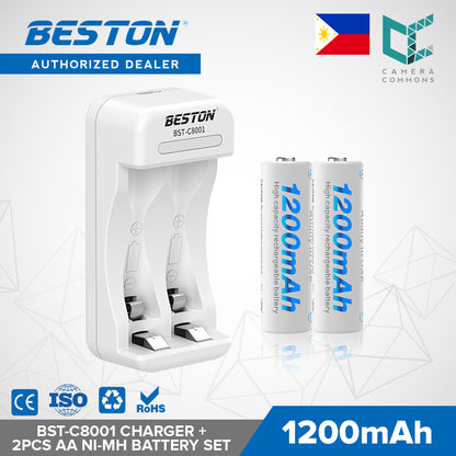 Beston SET C8001 Charger + AA AAA Nimh Battery 1200mah 1300mah 3000mah