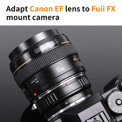 K&F Concept Canon EF Lenses to Fuji X Mount Camera Adapter EF-FX