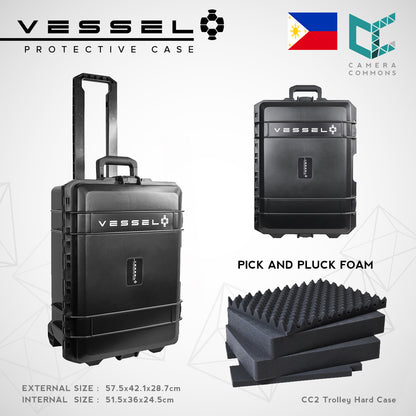 VESSEL CC2 CC2T Trolley Hard Case for Photography Equipment Gear Case Large Size