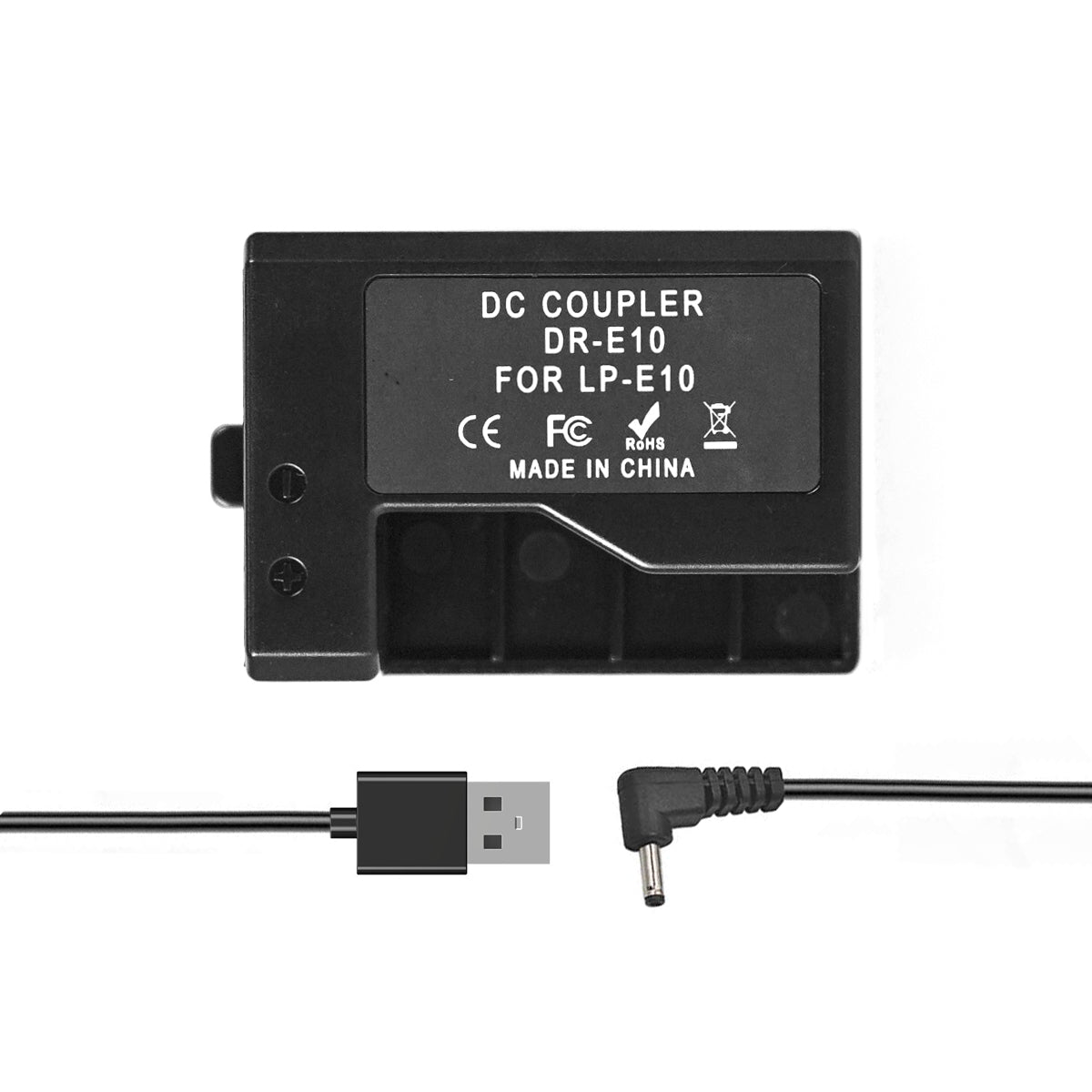 STUDIOMATE Dummy Battery LP-E10 with USB Cable for Canon Cameras E10