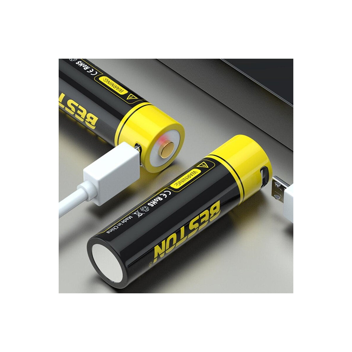 Beston 2800mwh 1850mah AA Rechargeable Li-ion Battery with Micro USB Input 2AM-75