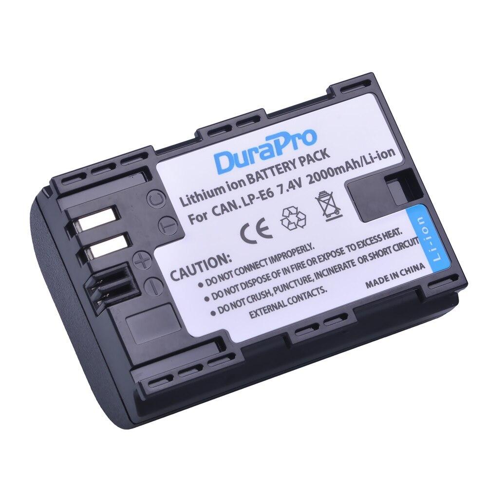 DuraPro Canon LP-E6 Rechargeable Battery for Canon DSLR Cameras