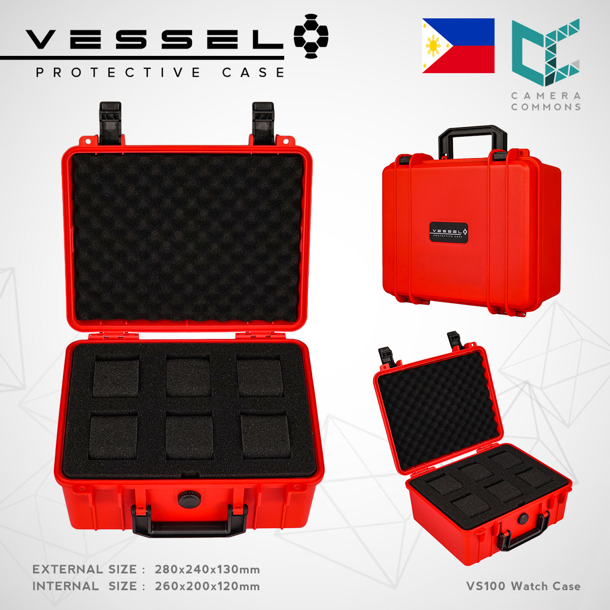 VESSEL Watch Case Organizer Storage Hard Cases with Foam for Watches