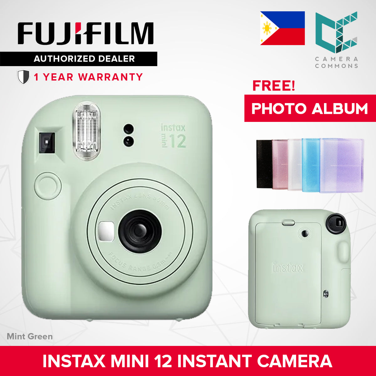 FUJIFILM Instax Mini 11 Mini 12 Instant Camera with AA Batteries OFFICIAL Fujifilm PH 1 Year Local Warranty
