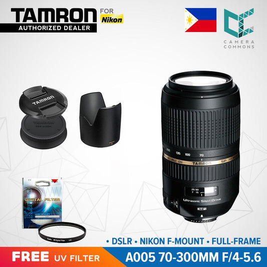 Tamron A005 SP 70-300mm f/4-5.6 Di VC USD Telephoto Zoom Lens for Nikon F Mount