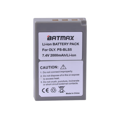 CLEARANCE Batmax Li-Ion Battery 1PC PS-BLS5 for Olympus