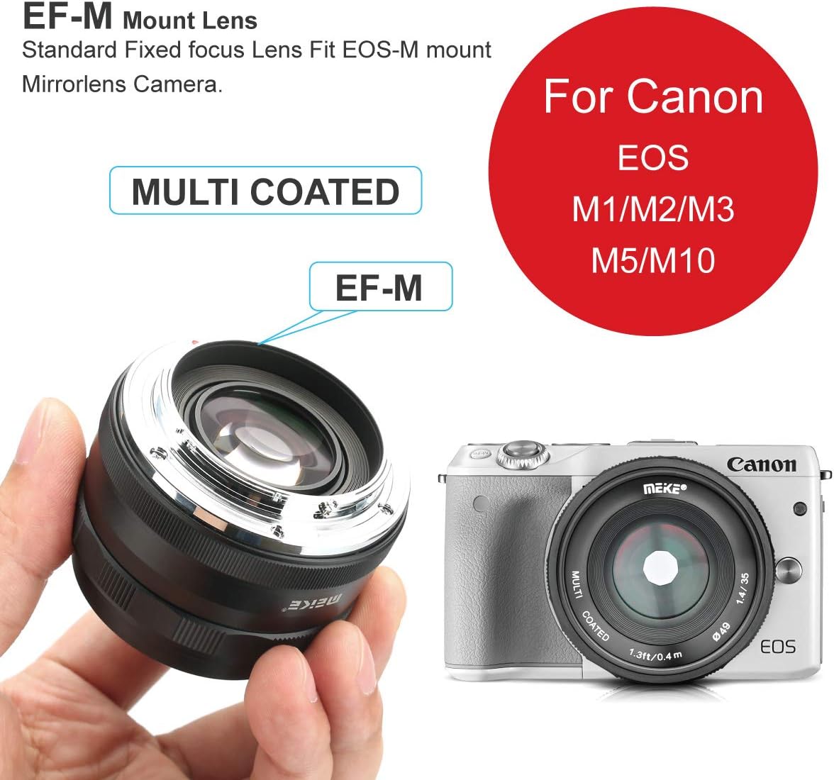 CLEARANCE MEIKE 35mm f/1.4 Lens for Canon EOS M Mount MK35mm 35 1.4