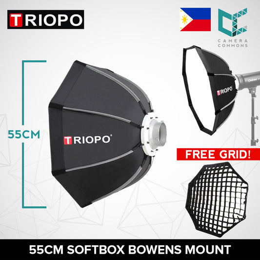 Triopo 55cm Softbox Bowens Mount Octagon Portable Umbrella for Studio Video Photography Outdoor