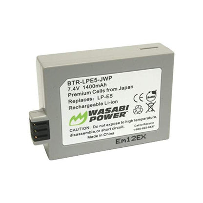Wasabi Power LP-E5 Dual Kit Battery Charger for Canon Cameras LPE5