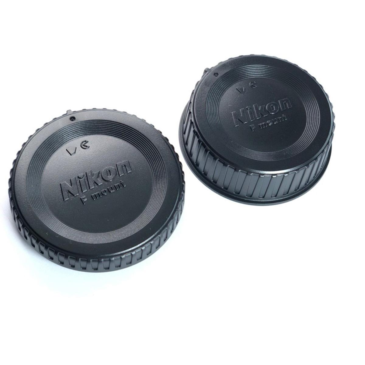 Nikon Rear Lens Cover + Front Body Cap for Nikon F Mount DSLR Replacement Cover