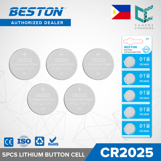 Beston CR2025 Button Cell Lithium Battery Li-ion Coin 3V 3 Volts (Pack of 5)