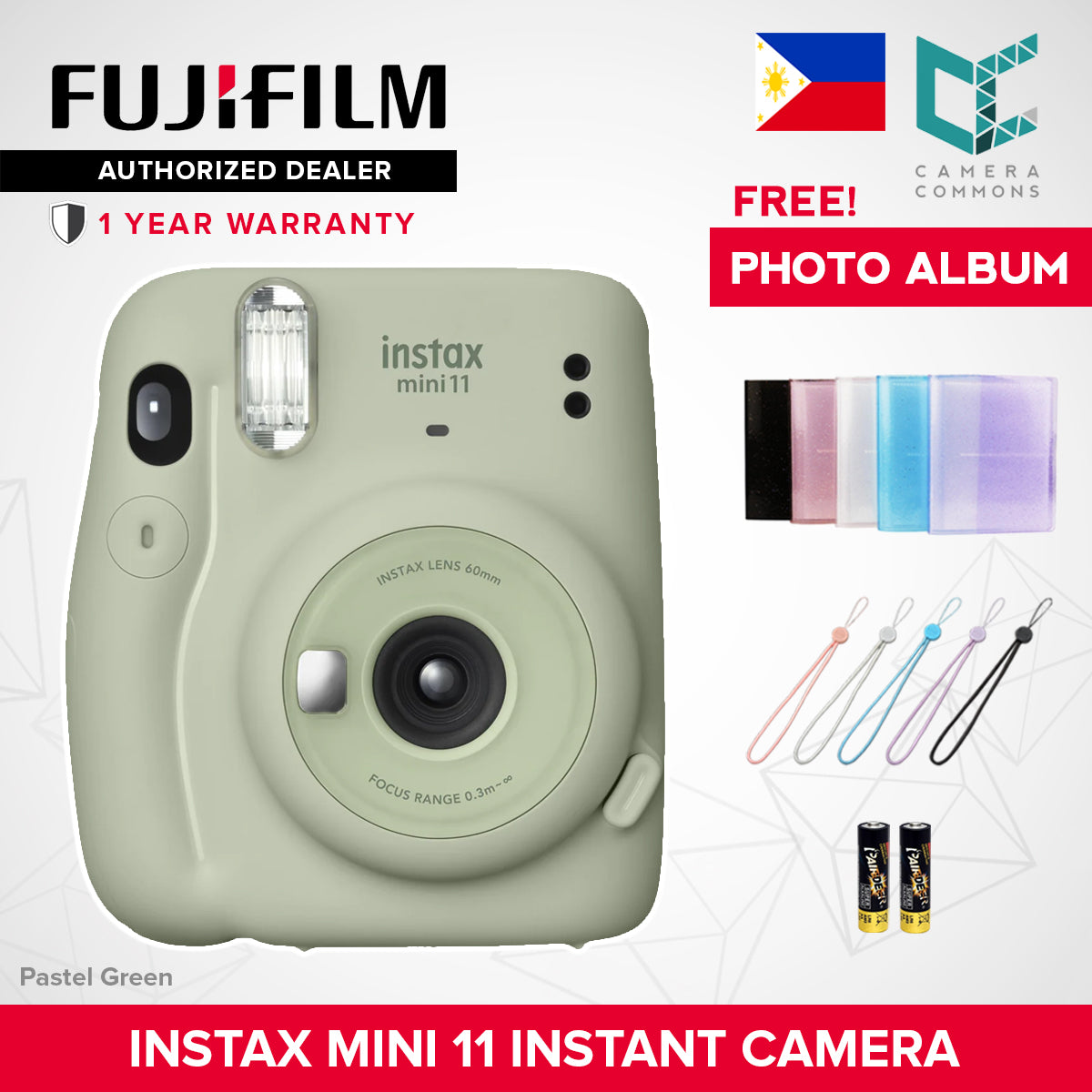 FUJIFILM Instax Mini 11 Mini 12 Instant Camera with AA Batteries OFFICIAL Fujifilm PH 1 Year Local Warranty