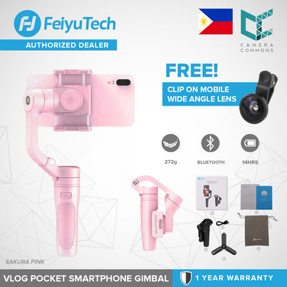 Feiyutech VLOG Pocket a Pocket Sized Foldable 3 axis Smartphone Handheld Gimbal Stabilizer for Smartphone