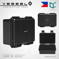 Vessel PICO VS1813 VS1813H VS1813T Portable Military Style Waterproof Small Hard Case for Smart Phone, Electronics, Console, Radio, Camera Batteries