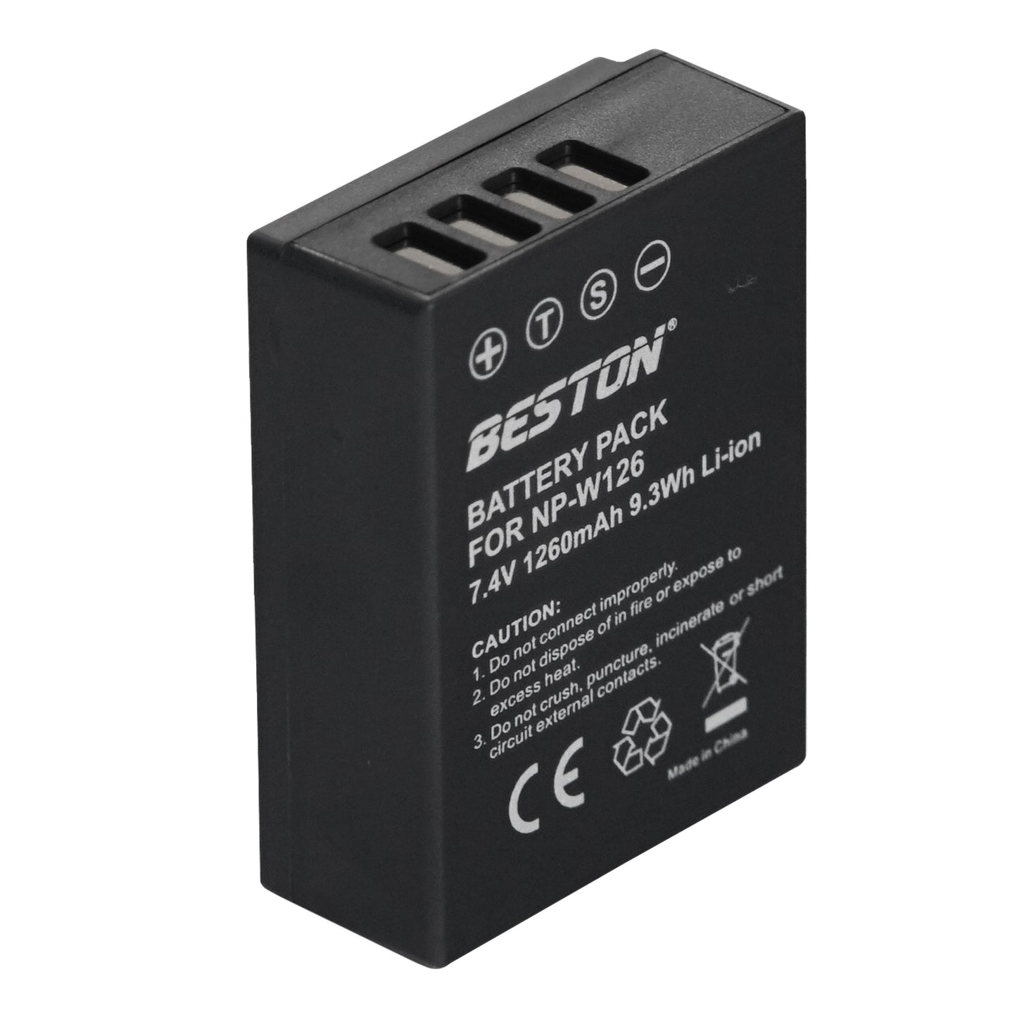 Beston 2PCS NP-W126 7.4V 1260mAh 9.3Wh Li-ion Camera Battery for Fujifilm NPW126