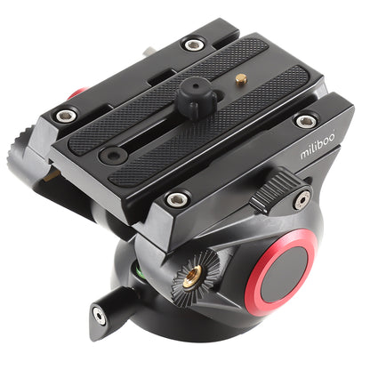 Miliboo MYT801 Fluid Head with 75mm Flat Base and Handle for Tripod