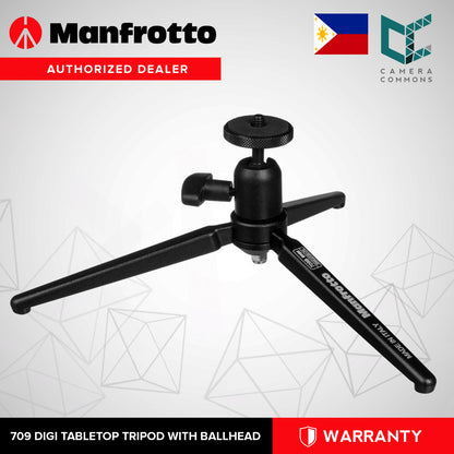 Manfrotto 709 Digi Tabletop Tripod with Ballhead (Black) Supports 4.5lbs 2kg