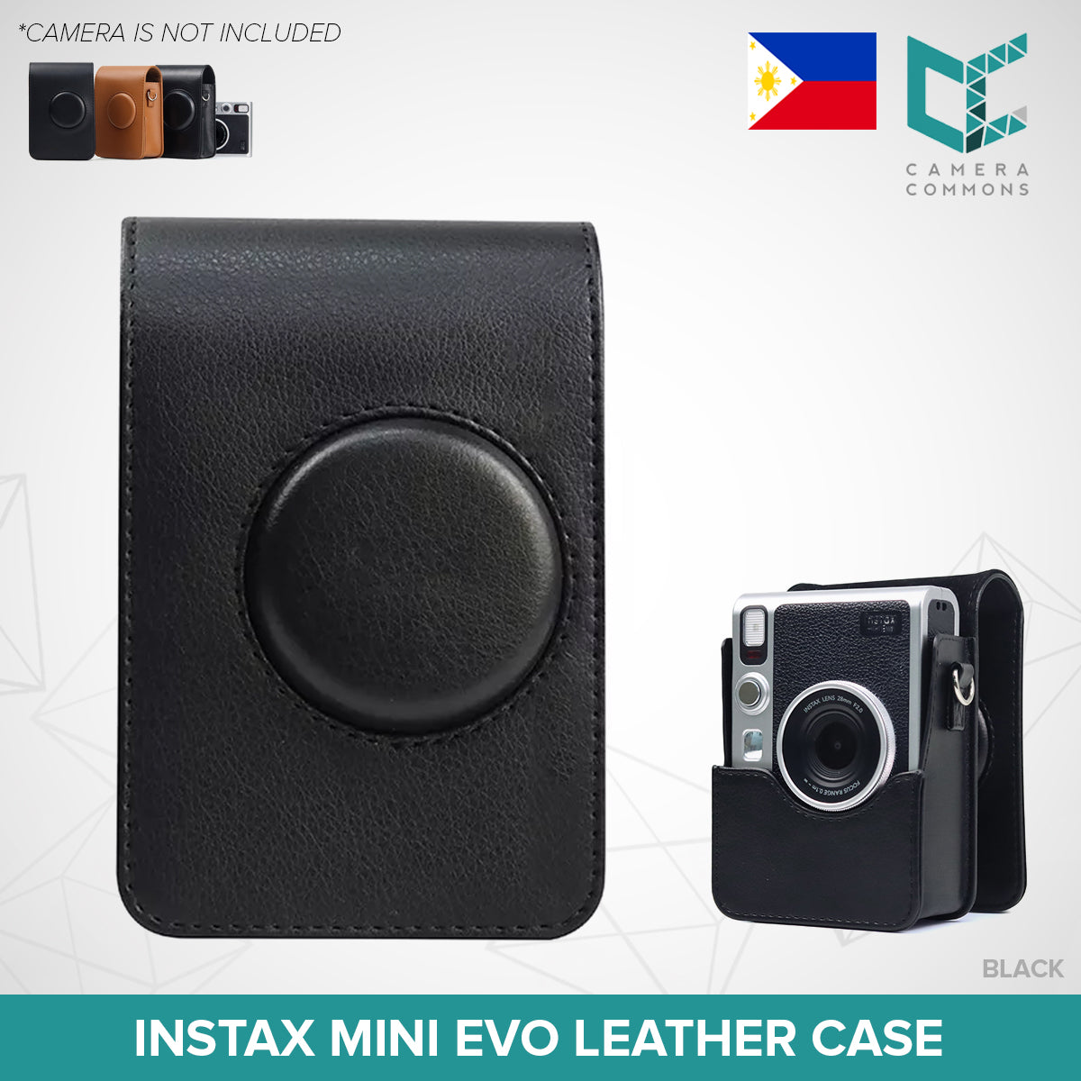 Leather Case Bag Cover Plain Colors for Fujifilm Instax Mini Evo Instant Film Camera