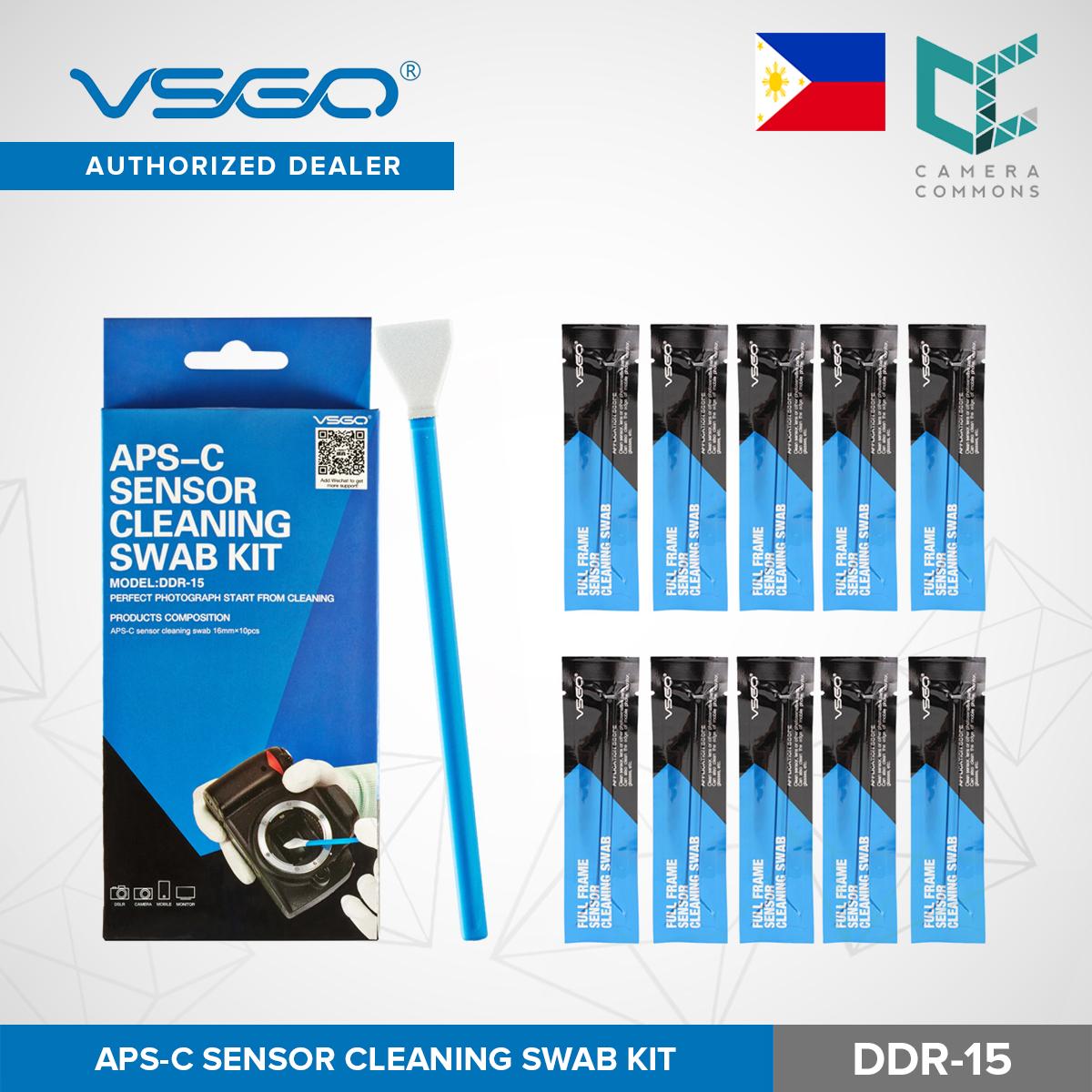 VSGO DDR-15 DSLR SLR Camera APS-C Sensor Cleaning Kit 10x16mm Cleaning Swabs DDR15