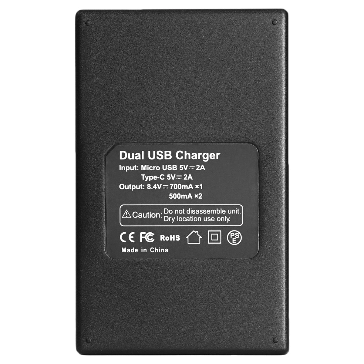 BESTON NP-W126 LCD Dual USB Charger (Micro USB Type-C) for Fujifilm Batteries NPW126