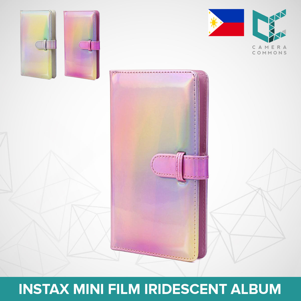 Photo Album 96 Pockets Slots Iridescent Shiny Plain Colors for Fujifilm Instax Mini Films