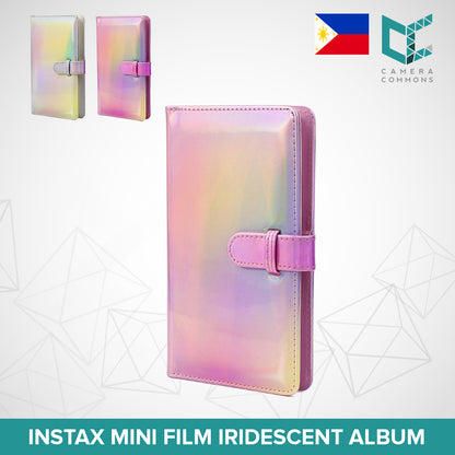Photo Album 96 Pockets Slots Iridescent Shiny Plain Colors for Fujifilm Instax Mini Films