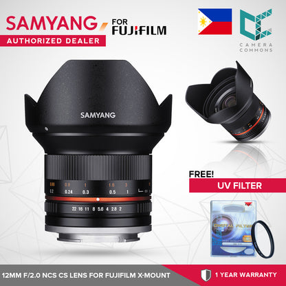 Samyang 12mm f/2.0 NCS CS Lens for Fujifilm X-Mount