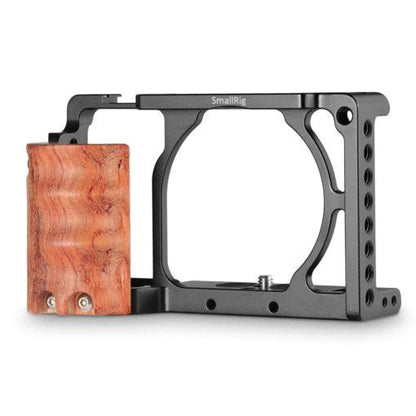 SmallRig Camera Cage with Wooden Handgrip for Sony A6000 A6300 2082