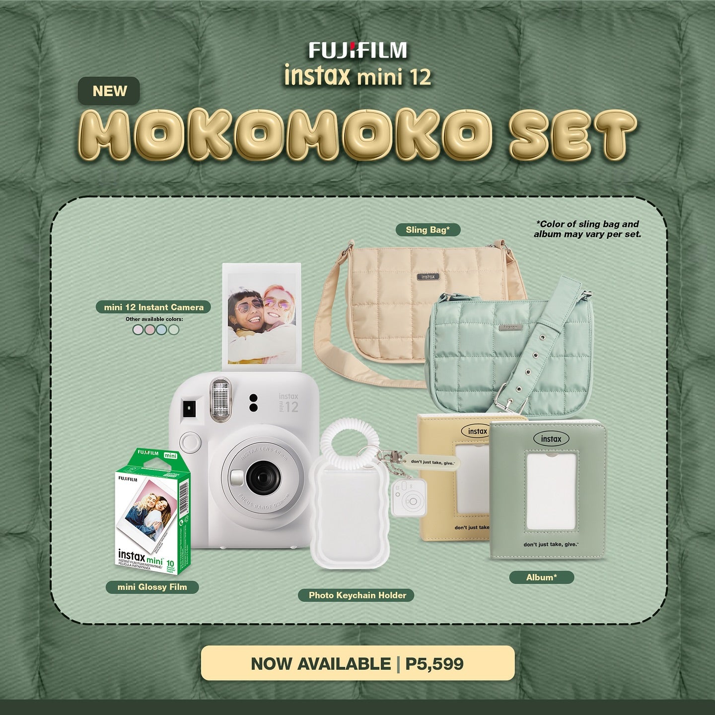 FUJIFILM Instax Mini 12 MokoMoko Set Limited Edition Instant Camera Holiday Package