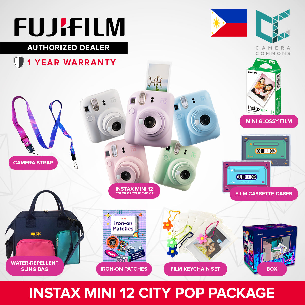 FUJIFILM Instax Mini 12 City Pop Package Limited Edition Camera