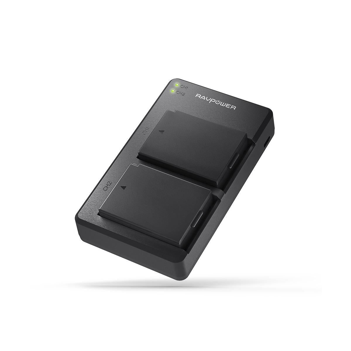 RAVPower LP-E10 Camera Battery Charger with 2pcs Batteries Set for Canon EOS Rebel Cameras LPE10