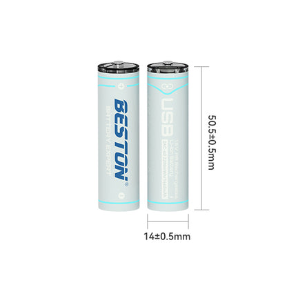 Beston 4pcs AA 1.5V Li-ion 2200mwh USB to Type C Rechargeable Lithium Battery 2AC-60 with Cable