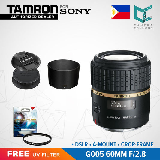 Tamron G005 SP 60mm f/2 Di II 1:1 Macro Prime Lens for Sony DSLR A Mount Crop Frame