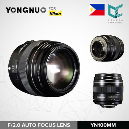 Yongnuo YN100mm f/2.0 Auto Focus Lens for Nikon DSLR 100mm