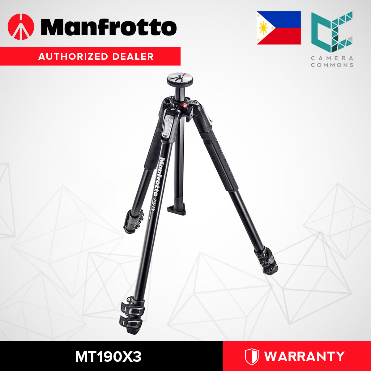 Manfrotto MT190X3 Aluminum Tripod