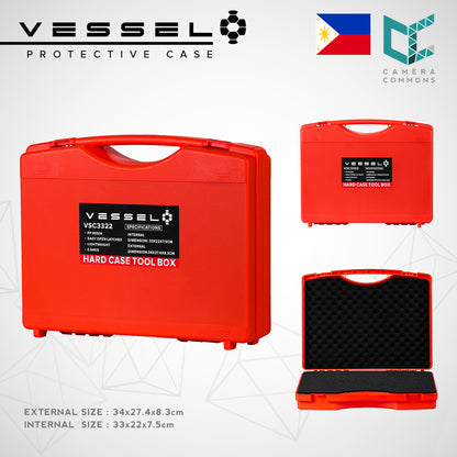 VESSEL VSC3322 Portable Hard Case for Photography, Equipment, Instruments and other devices