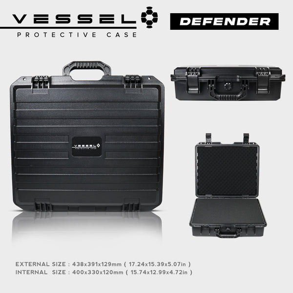 VESSEL DEFENDER VS4033 Portable Hard Case for Photography Equipment Tactical Instruments Tool Box and other devices