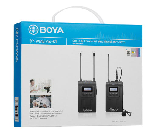CLEARANCE BOYA BY-WM8 PRO K1 UHF Dual Channel Wireless Lapel Receiver BYWM8PK1