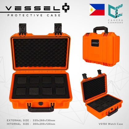 VESSEL Watch Case Organizer Storage Hard Cases with Foam for Watches