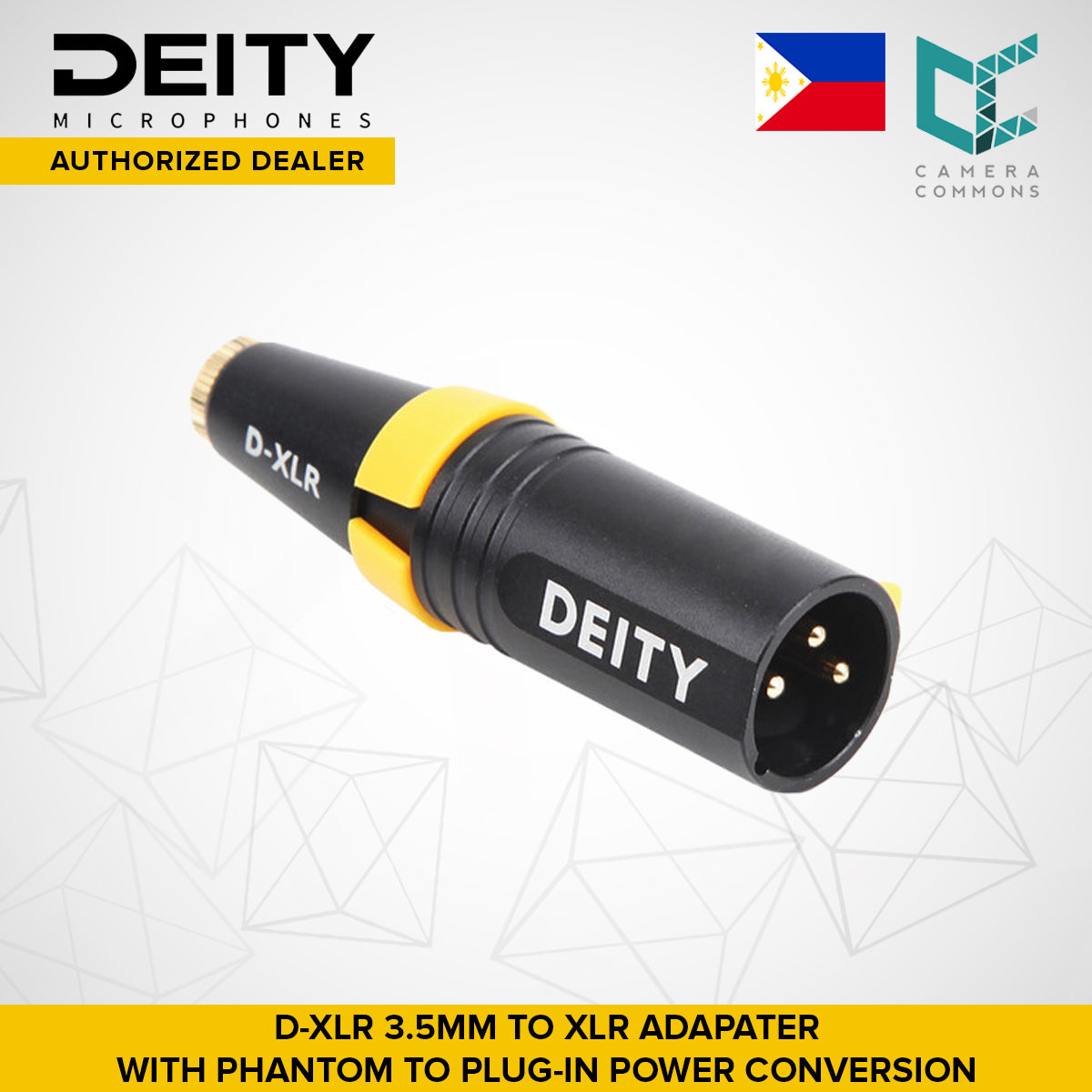 Deity Microphones D-XLR 3.5mm to XLR Adapter with Phantom to Plug-In Power Conversion